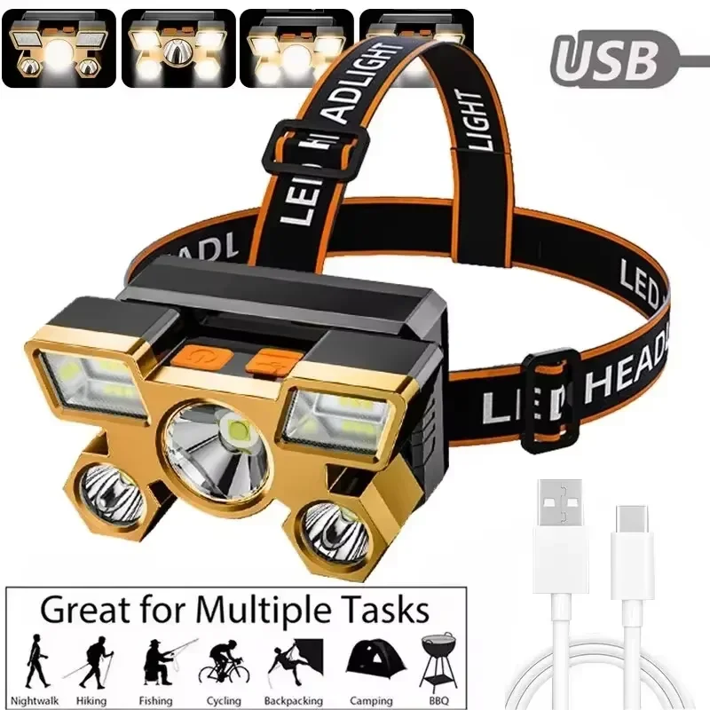 Led Headlamp Nitecore Camping Headlights Powerful Rechargeable Head Flashlight for Fishing Hunting Torch Hiking Front Lanterns