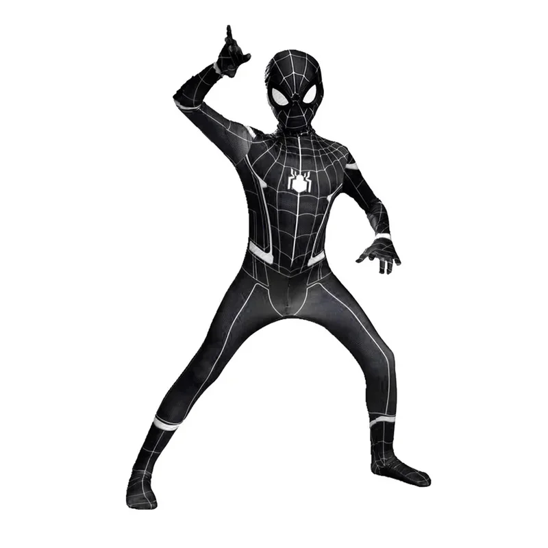 2025 ใหม่ Miles Morales Far From Home คอสเพลย์ Zentai เครื่องแต่งกาย Spiderman บอดี้สูท Superhero Spandex ชุดสําหรับเด็ก abc