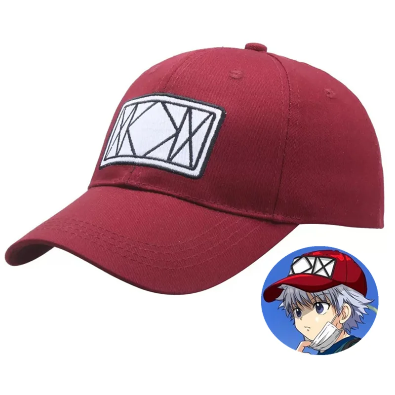 Anime Hunter x Hunter Cap Killua Zoldyck Cosplay Cartoon Cap Unisex Adjustable Embroidered  Outdoor Sunshad Baseball Cap