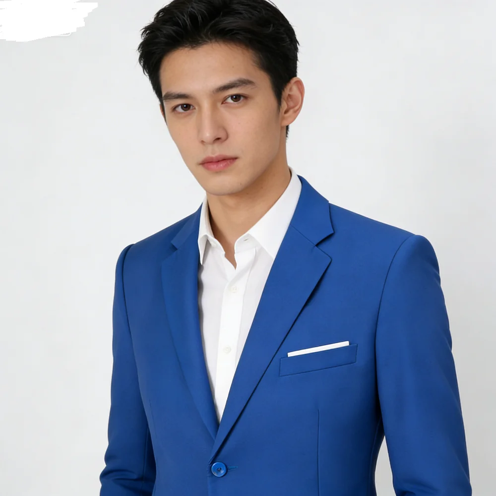 

Асимметричный мужской терно с пряжкой, комплекты блейзеров для жениха, для курения, настраиваемый костюм для свадебного танца, выпускного вечера, официальный костюм на заказ