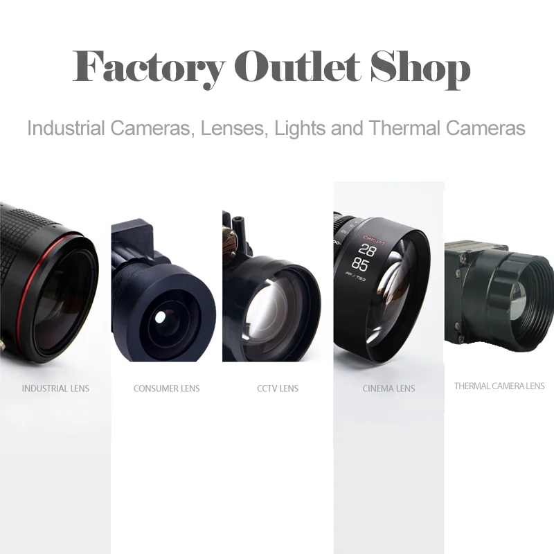 Canrill lens Industrial Bi Telecentric Low Mag 2/3' Sensor Long WD 178mm C-Mount  for Inspection Identification Guidance Gauging