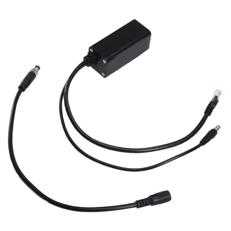 POE الفاصل 25 واط 2.5 جرام 48 فولت إلى 12 فولت IEEE 802.3Af الطاقة عبر إيثرنت الفاصل محول لكاميرات نظام CCTV الأمن-Y41A