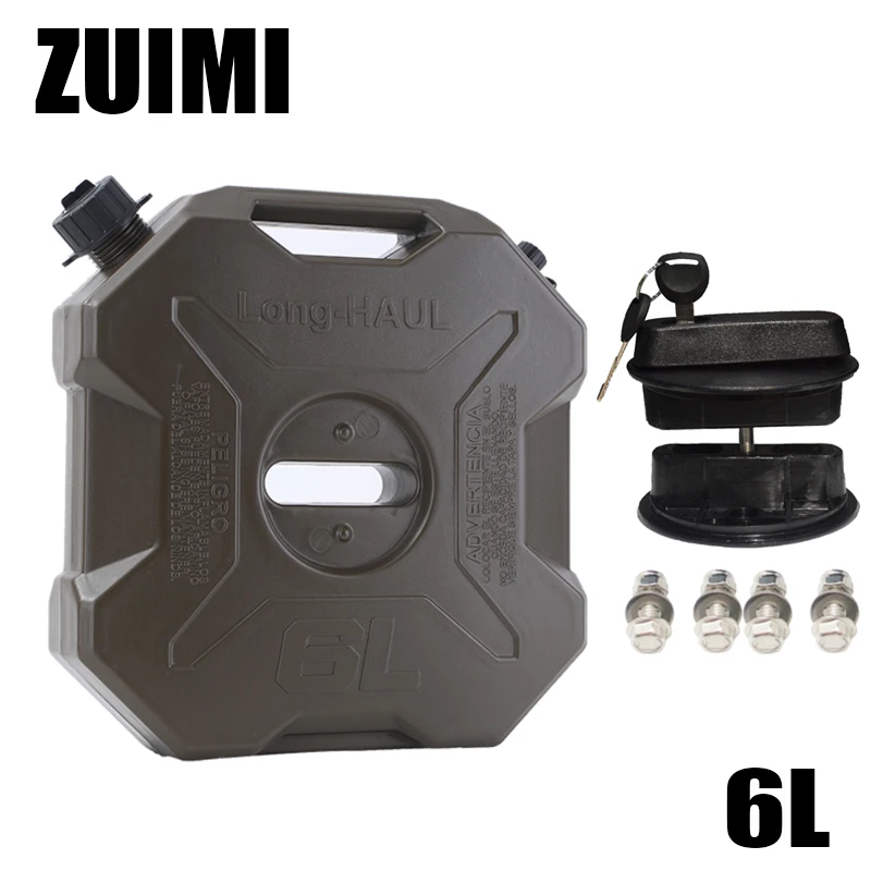 

6L ATV UTV Motorcycle Spare Spare Fuel Tank Jerry Cans Plastic Diesel Petrol Tanks Jerrycan Oil Container Canister Jugs