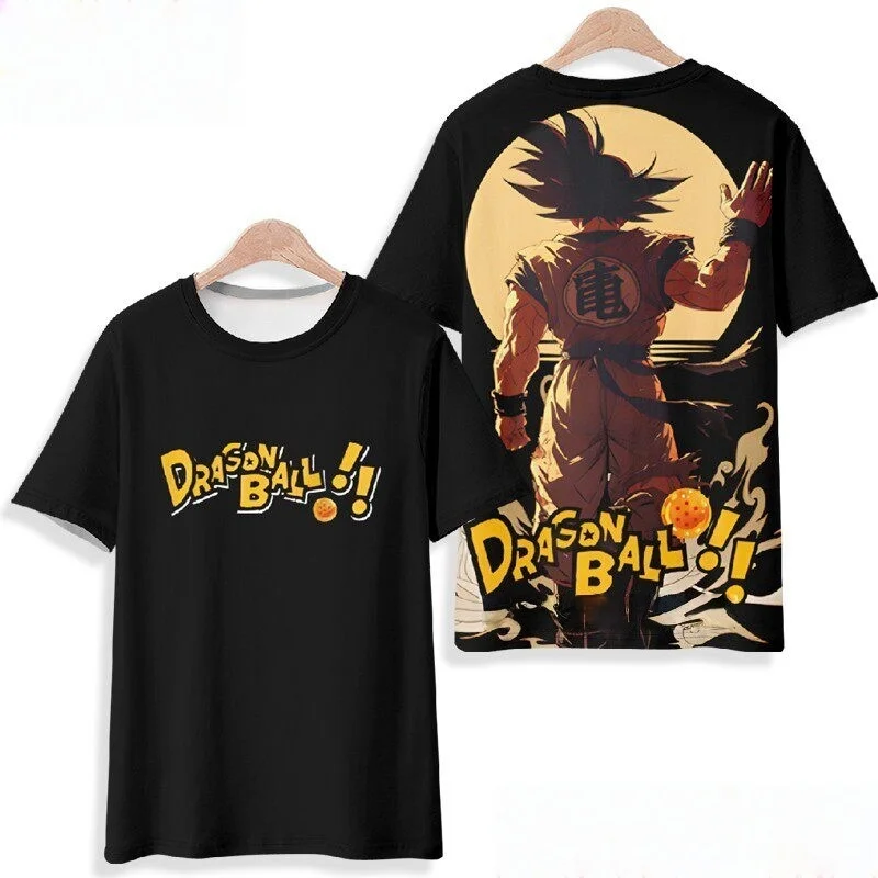 2026 Sommer Trendiges Dragon Ball Anime 3D-Druck T-Shirt, Modischer Street-Style, Geeignet für Erwachsene und Kinder, Atmungsaktiv