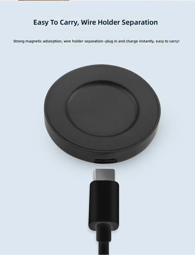 USB-C Type-C Wireless Charging Dock for Xiaomi Mi Smart Watch S1 Magnetic Charger Cradle USB Cable Base
