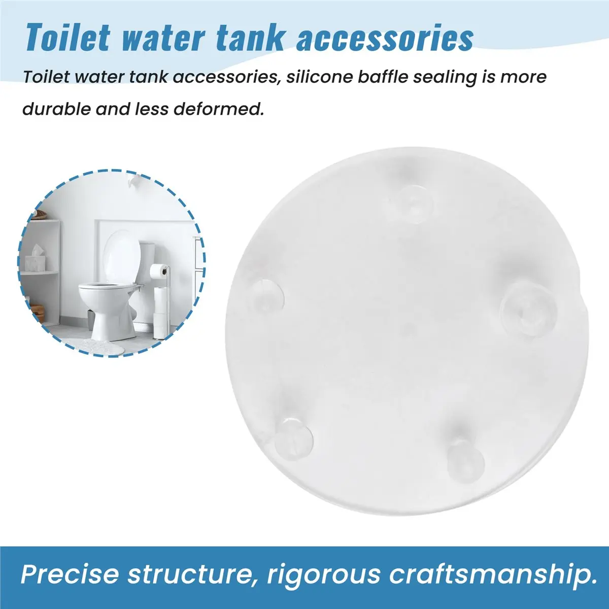 A77K Replacement for Vormax Toilet Tank Silicone Flapper Seal Gasket 3Inch for 7381424-100.0070A (2 Pack)