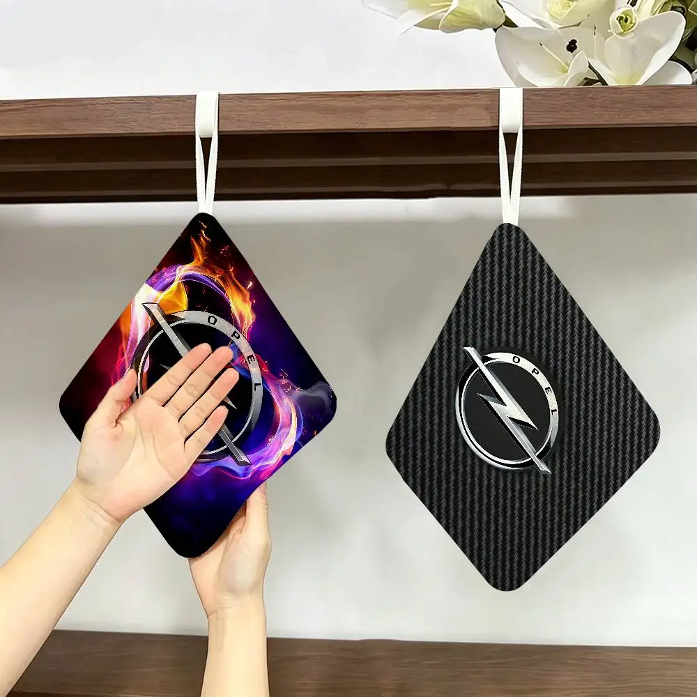 O-OPEL LOGO Hanging Polyester Cotton Towel, Reusable Hand Wiping Cloth, Wear Resistant for Home Kitchen Sink