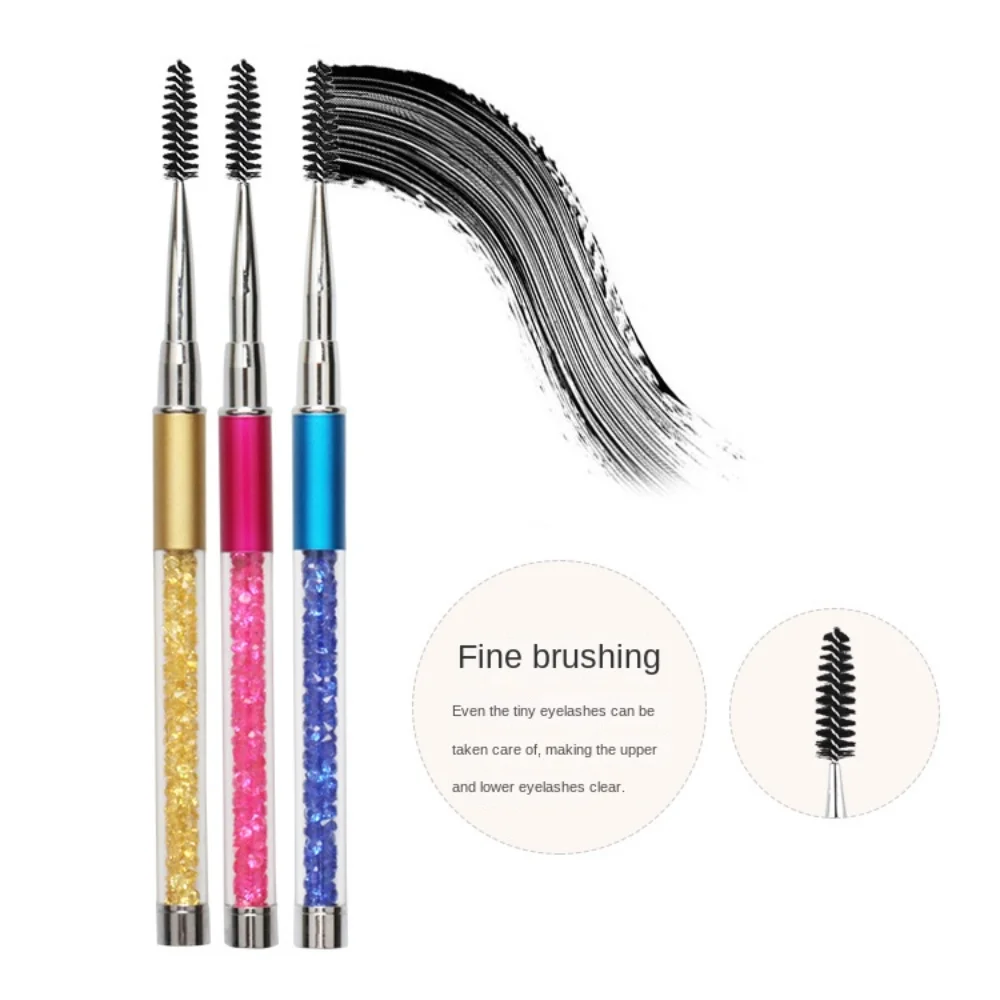 Einstellbare Radian Pfropfen Mascara Pinsel mit Kappe Klar Rohr Wimpern Pinsel Rohr Runde Kamm Zähne Spirale Mascara Pinsel