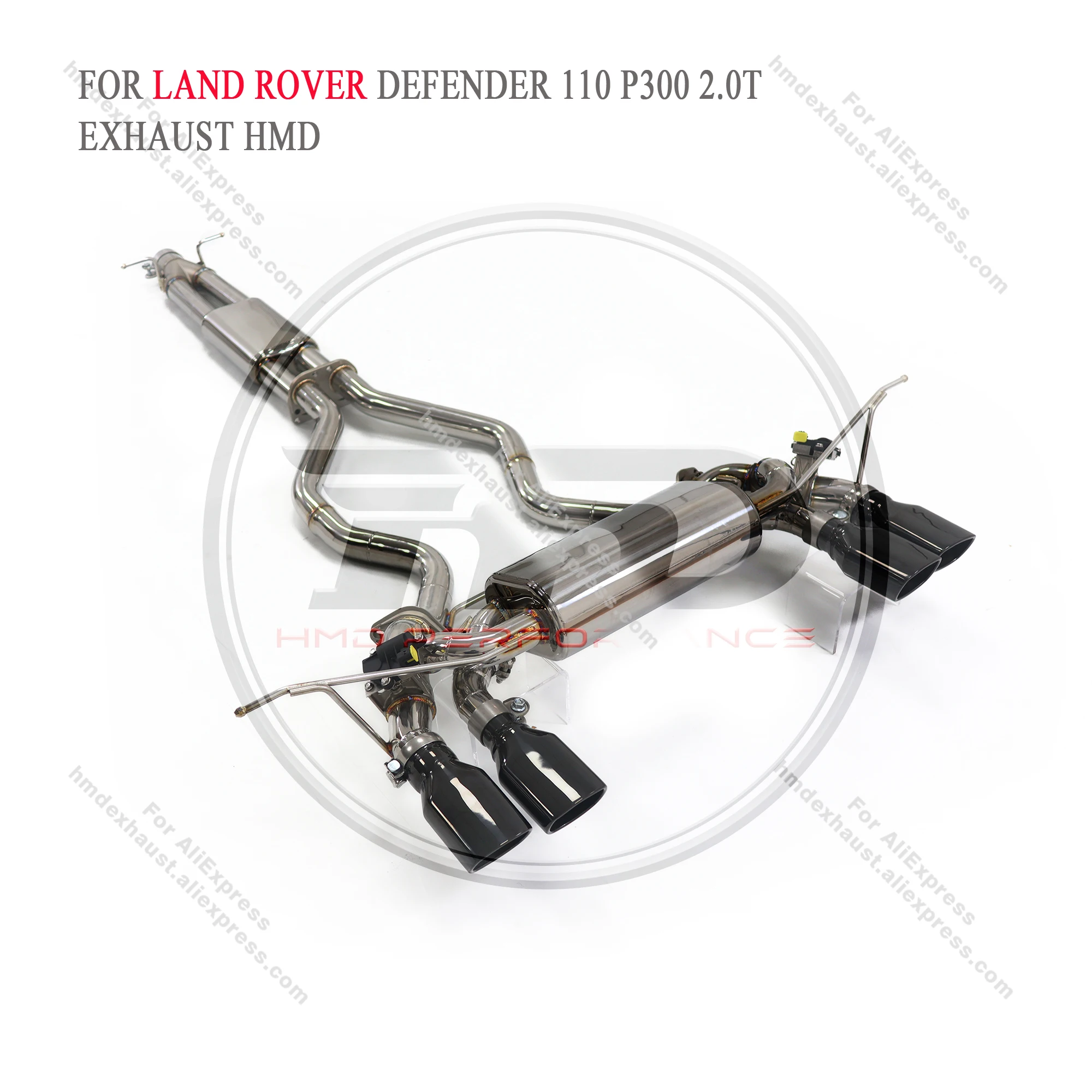 HMD Exhaust System Stainless Steel Performance Catback for Land Rover Defender 110 P300 2.0T Muffler With Valve