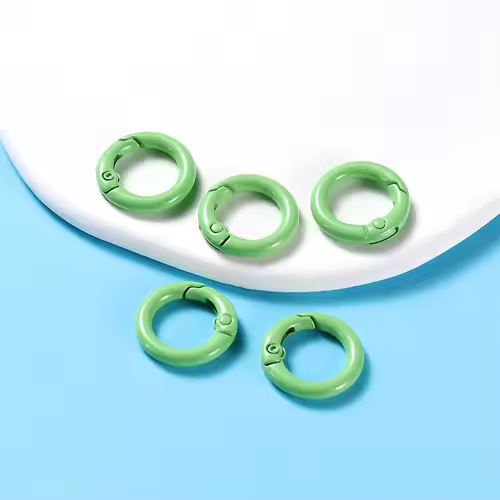 5Pcs/Lot 21 Colors Metal O Ring Spring Clasp Openable Round Carabiner Keychain Clips Hook Dog Chain DIY Jewelry Buckle Connector - Image 15