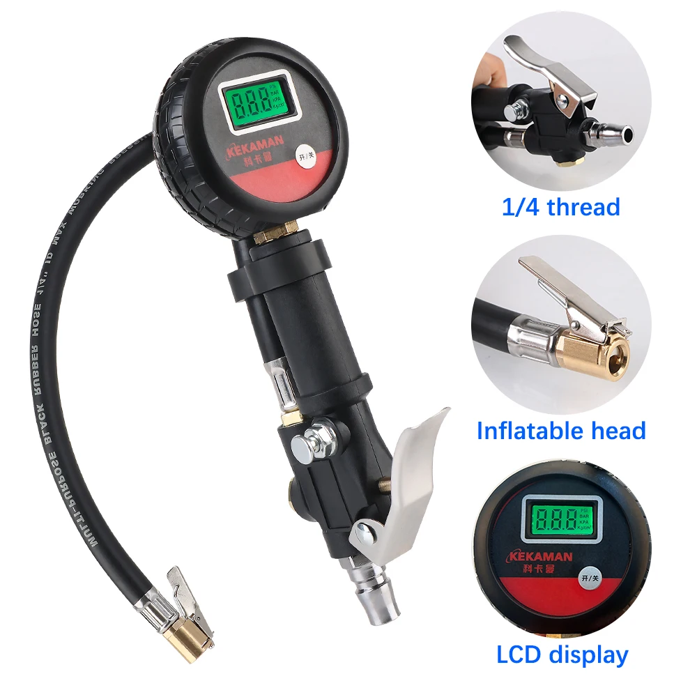 LCD Digital Tyre Tester High Precision Monitor System Test Accessories for Car Truck Vehicle Motorcycle Auto Tire Pressure Gauge