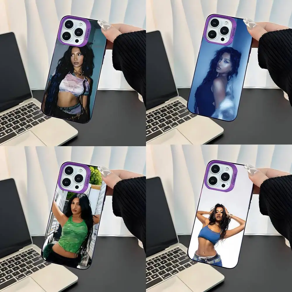 

Singer L-Lara Raj For iPhone 17,16,15,14,13,12,11,Mini,Pro,E,SE4,XS,MAX Purple Shockproof Candy Matte Cover