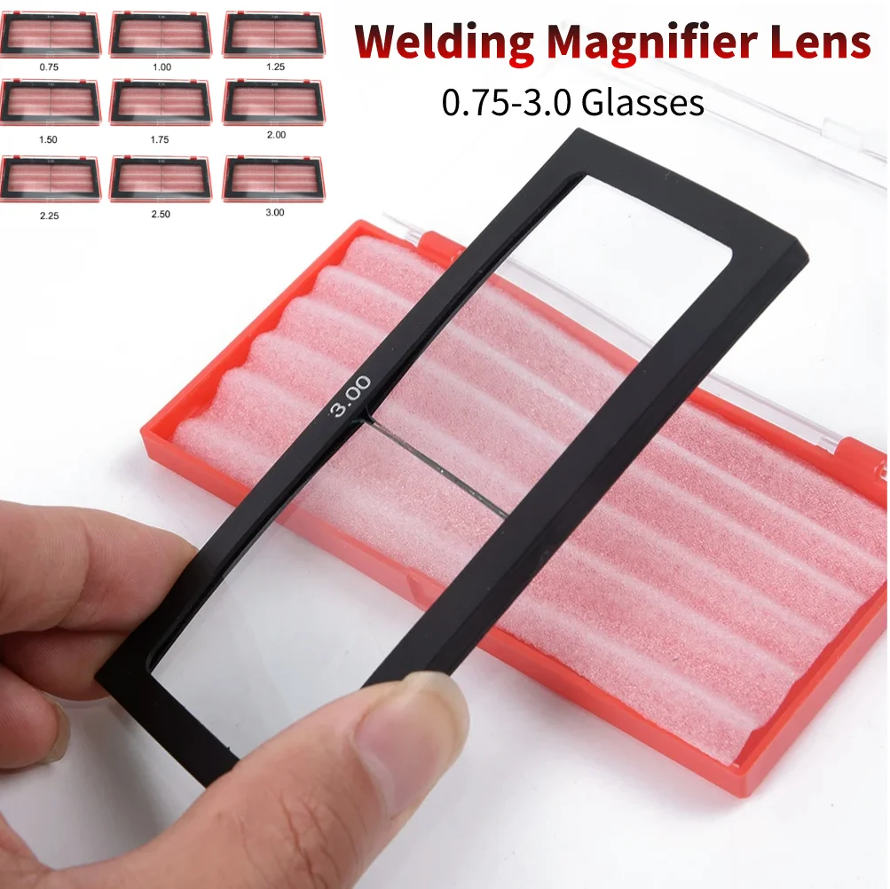 0.75-3.0 Diopter Arc Welding Magnifier Lens Magnifying Welder Glasses for Welder Helmet Mask Glass Eye-protecting Welding Len