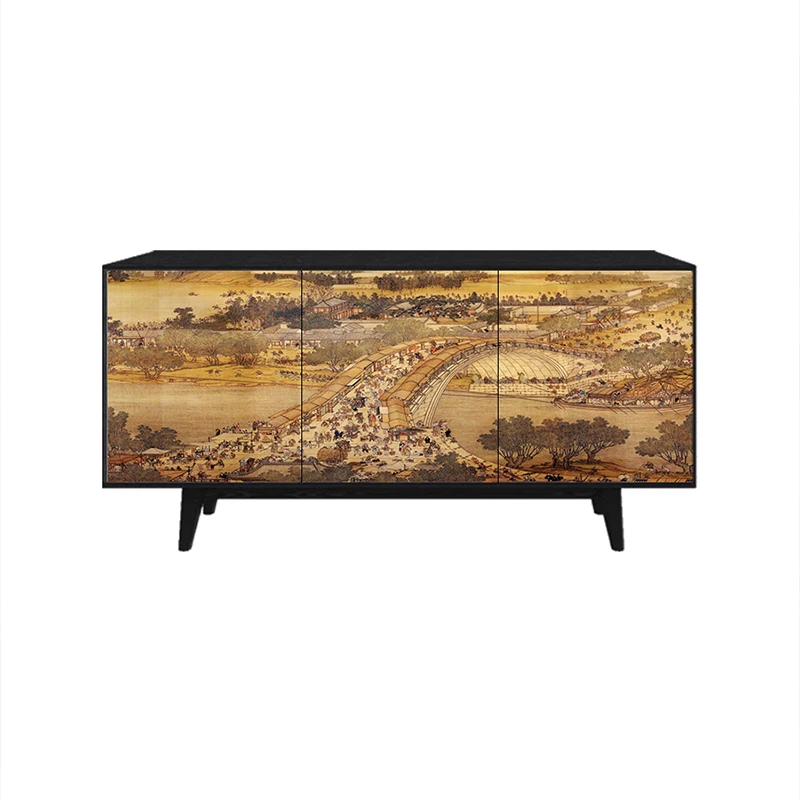 

**Solid wood dining side living room storage TV cabinet entrance entrance decoration modern simple cabinet