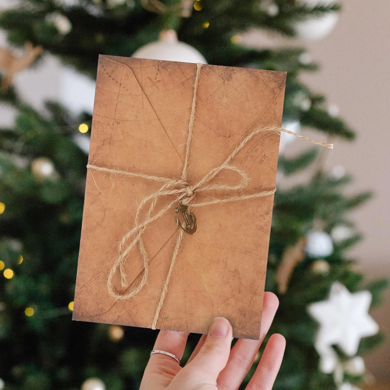 3 Sets Kraft Paper Letter Envelope with Envelopes Boy Looking Rope Stationery Elderly