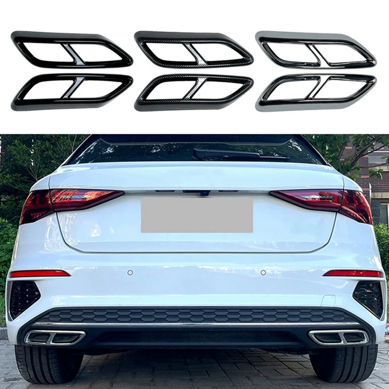 Auto Staart Keel Trim Frame Uitlaatpijp Exterieur Accessoires Voor A3 8y S Line Sportback Sedan 2021 +