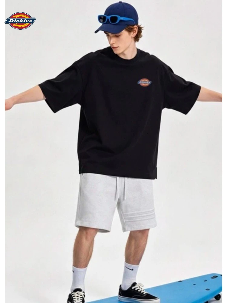Dickies Unisex Short‑Sleeve T‑Shirt, Chest Logo Print Simple Versatile Casual Tee for Men Women