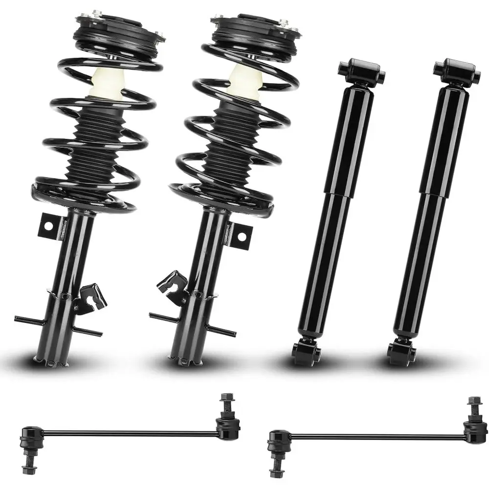

Front and Rear Struts Assembly with Shock Absorbers and Sway Bar Links Kit for 2007-2012 Sentra Base S SL SR, Replaces 172379, 1