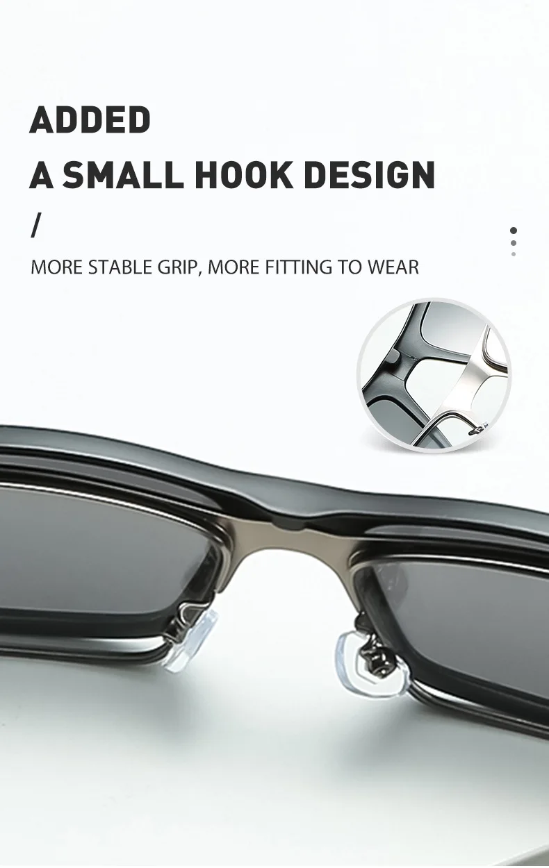 Vcka quadratische Myopie Brille Sonnenbrille 0,5 Magnet clip Männer Geschäfts frauen Legierung Vollformat benutzer definierte Optik Brillen-bis-10 – Detail 5