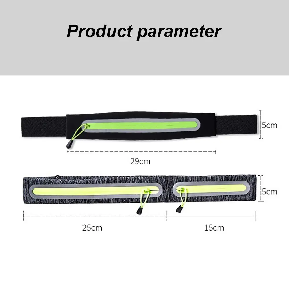 Running Belt Running Reflective Waist Bag Wear-resistant Polyester fibre Marathon Jogging Bag with Reflective Tape Phone Sport