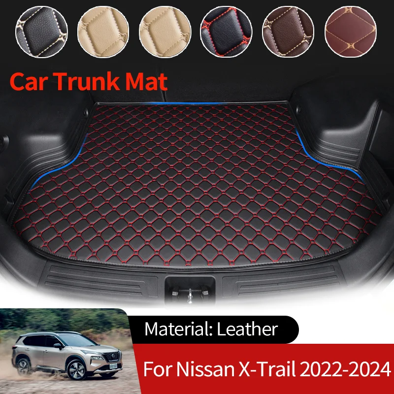 

Leather Car Boot Liner Cargo Rear Trunk Mats Luggage FLoor Tray Waterproof Carpet for Nissan X-Trail X Trail Rogue T33 2022 2023