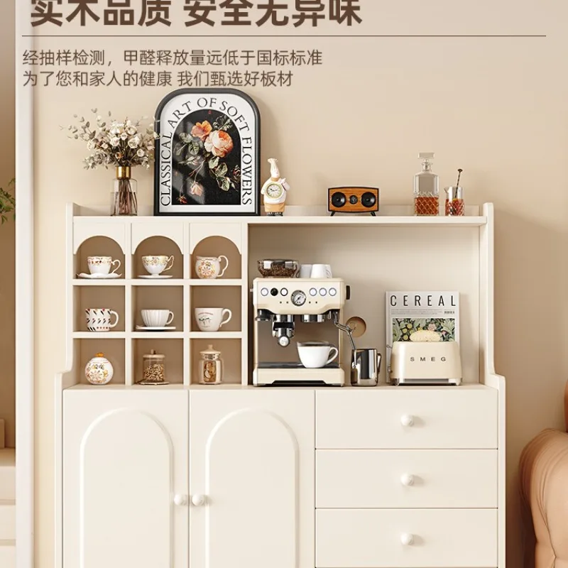 Solid wood sideboard wall-mounted integrated storage cabinet living room storage cabinet