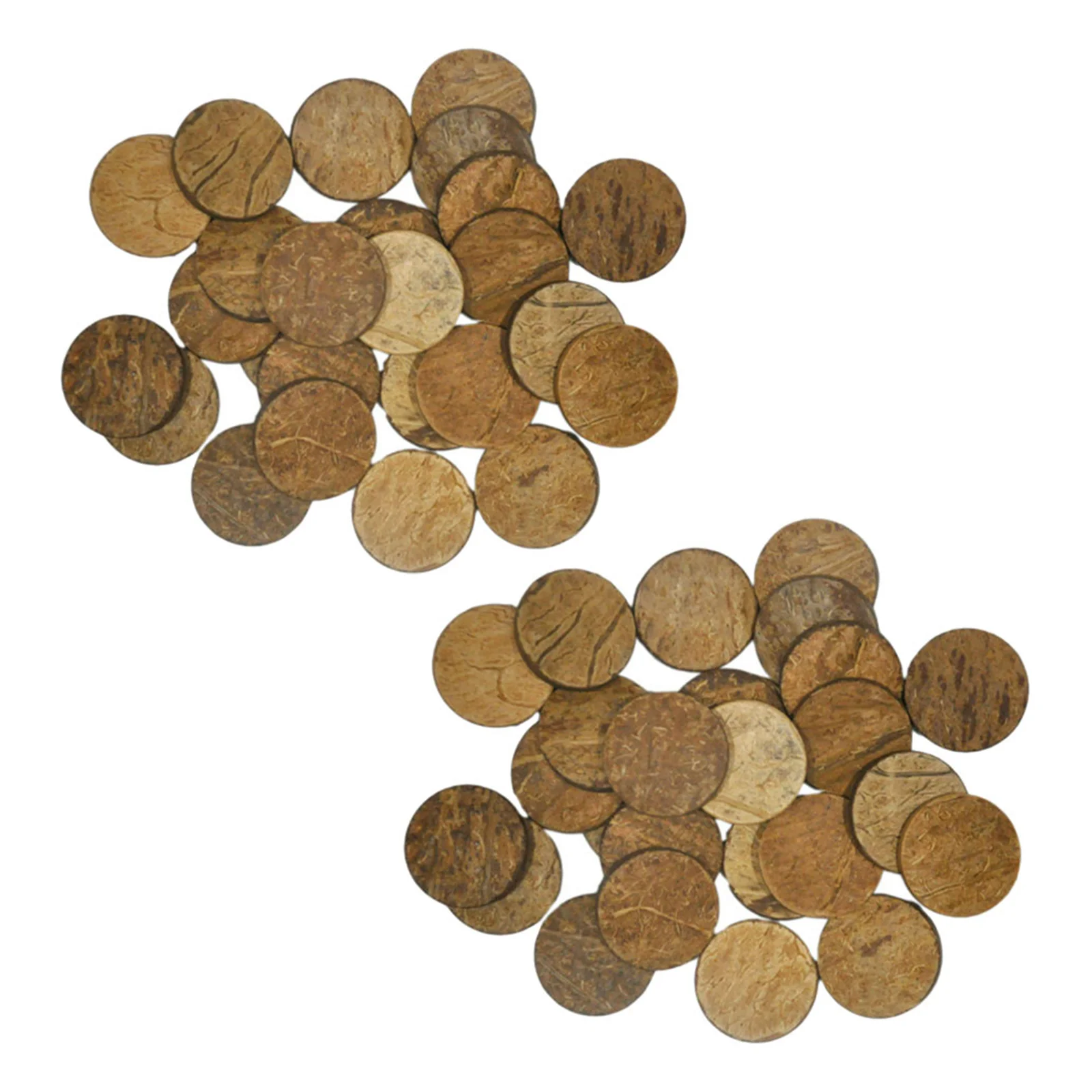 Discos de cáscara de coco, decoraciones realistas para pecera, virutas redondas para acuario, elementos de fondo de paisaje rústico, 50 Uds.