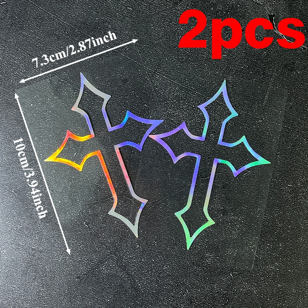 Cool Cross Vinyl Sticker Waterproof Self-Adhesive Decal Universal Decor for Scooter Fairing Helmet Fuel Tank Tail Box Fender
