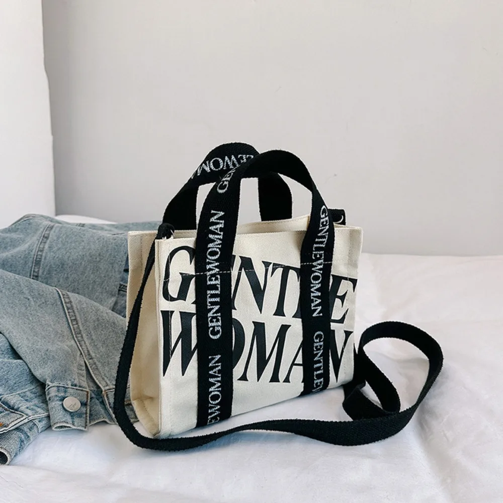 Large Capacity Trendy Gentle Woman Printing Canvas Bag Handbag Shoulder Bag Tote Bag Casual Messenger Bag Daily Commuting Bag