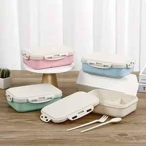 Weizenplastik -Lunchbox, Büroangestellter, geteilte Benediktbox, Jugendliche und Arbeiter in der Schule, Klassenzimmer, Kantine, 1PC 12 Hauptverkaufsordner mit Abteilungen - №12