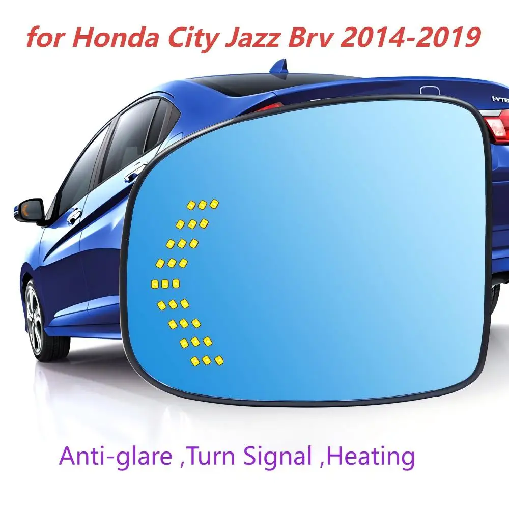 

Car Side Rear View Mirror for Honda City Jazz Brv 2014-2019 Anti-glare Turn Signal Steering Heating 12V Waterproof Spare Parts