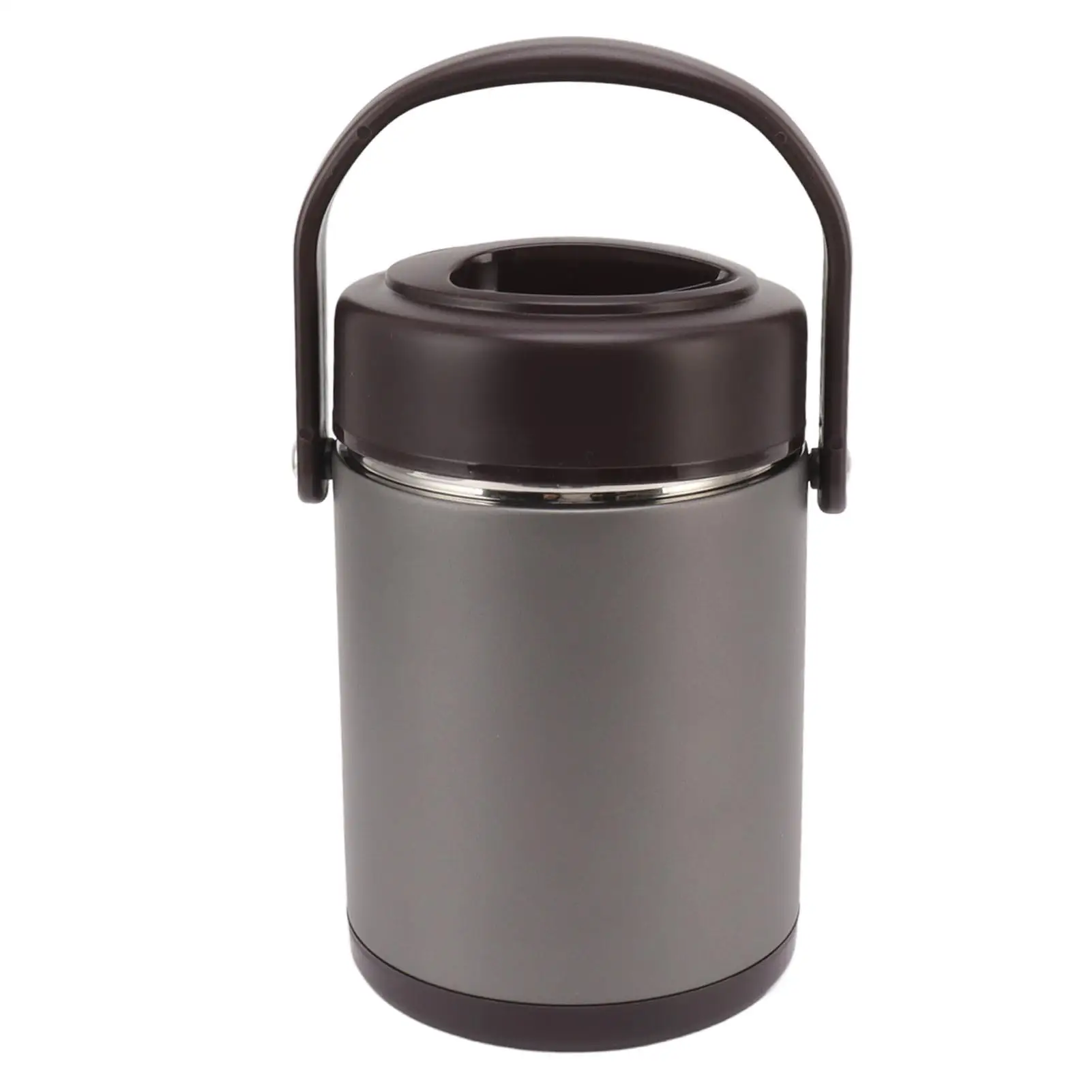 

2L Stainless Steel Insulated Food Jar - Multi-Layer High Capacity Container in Dark Gray for office & Travel