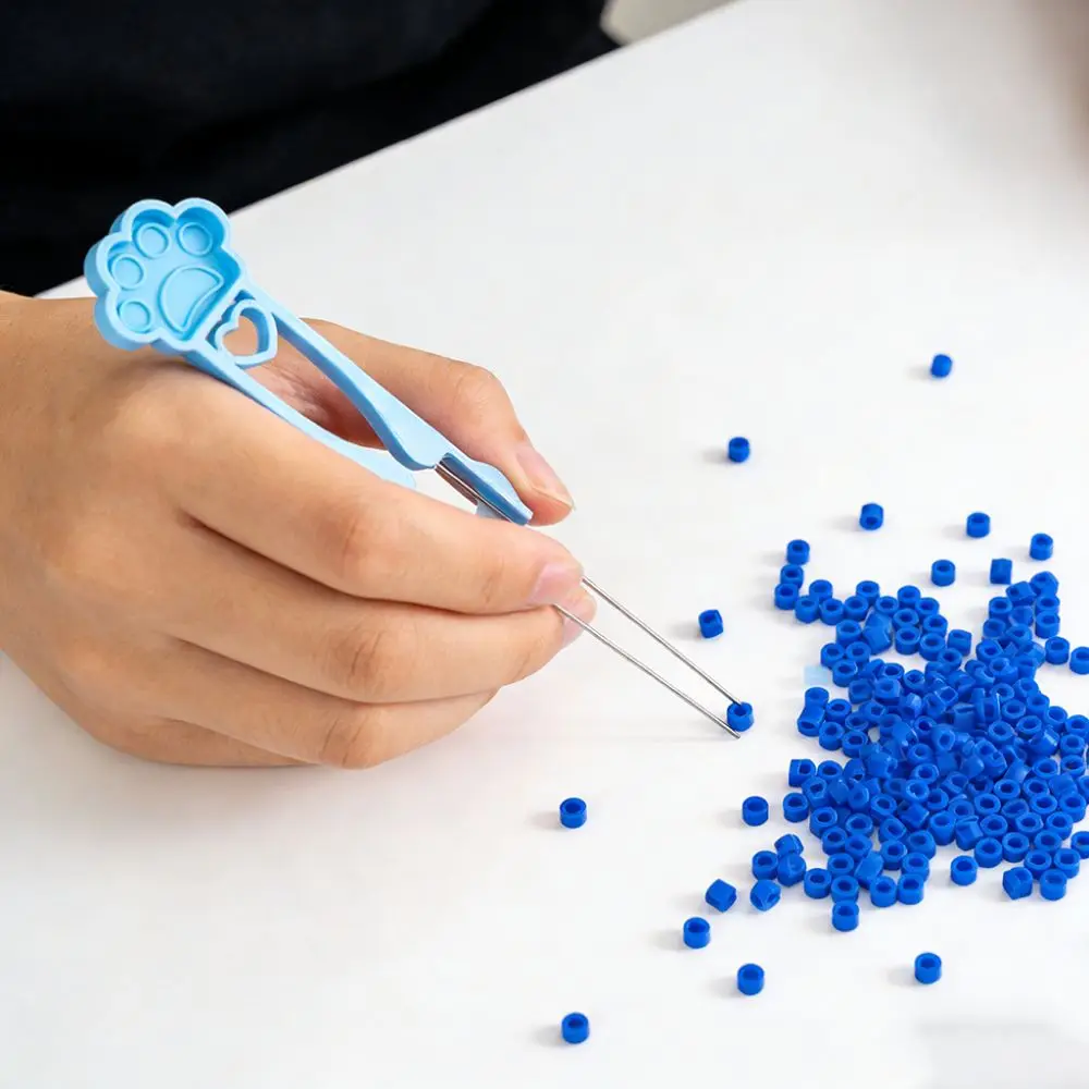 Ferramenta Multifuncional Educacional de Alta Qualidade para Miçangas Perler, Fusion Beans e Pen, com Agulhas Duplas e Pinça, Feita à Mão