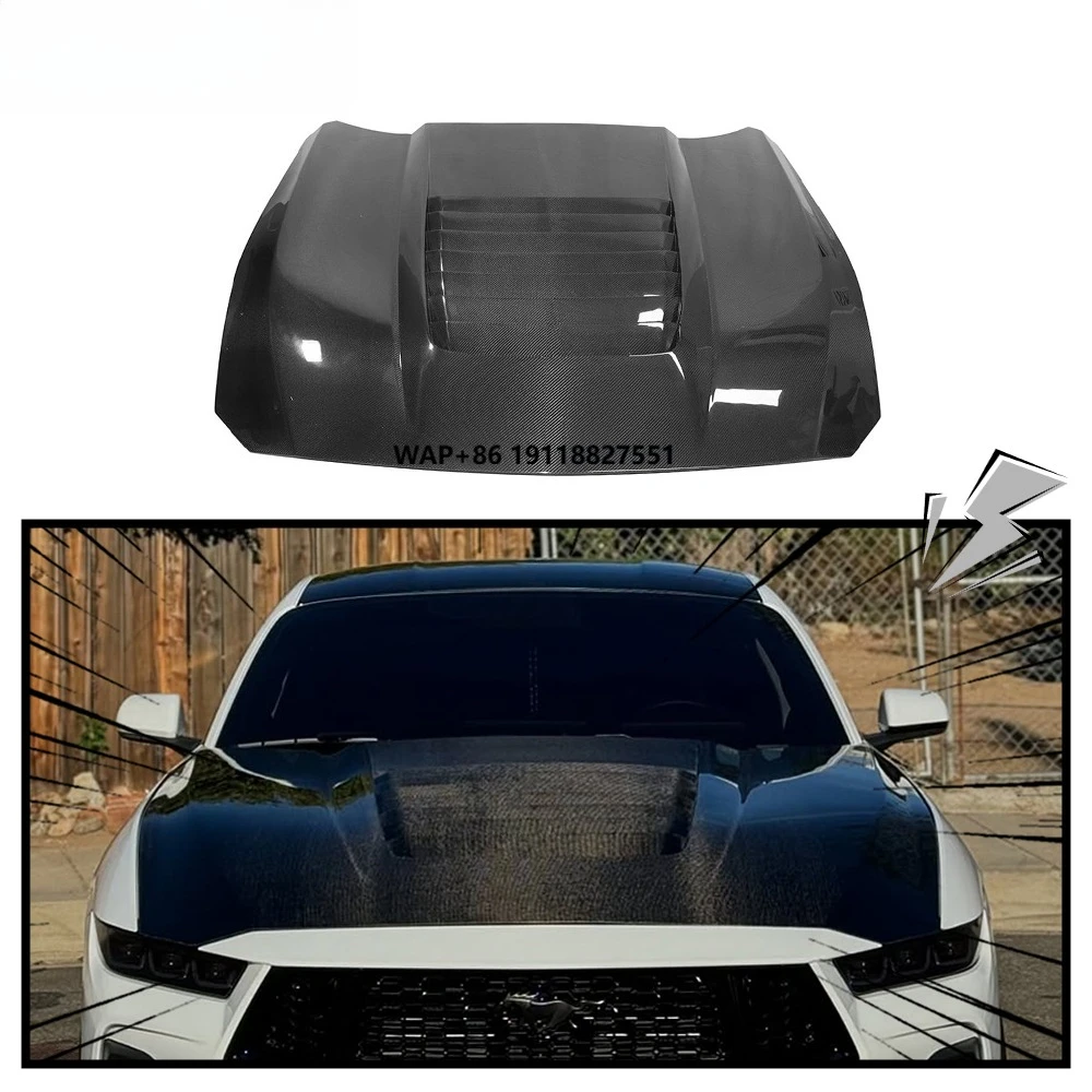 

GT500 Style Carbon Fiber Hood for Mustang Gen7 S650 2024-On