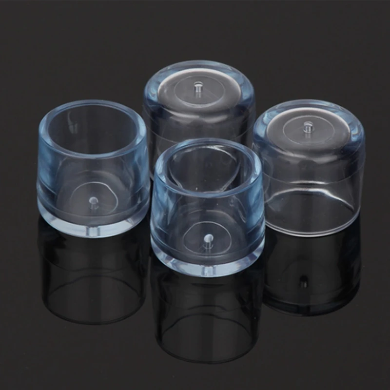 Promotion! 8Pcs Transparent Rubber Furniture Table Chair Leg Floor Feet Cap Cover Protector 15Mm