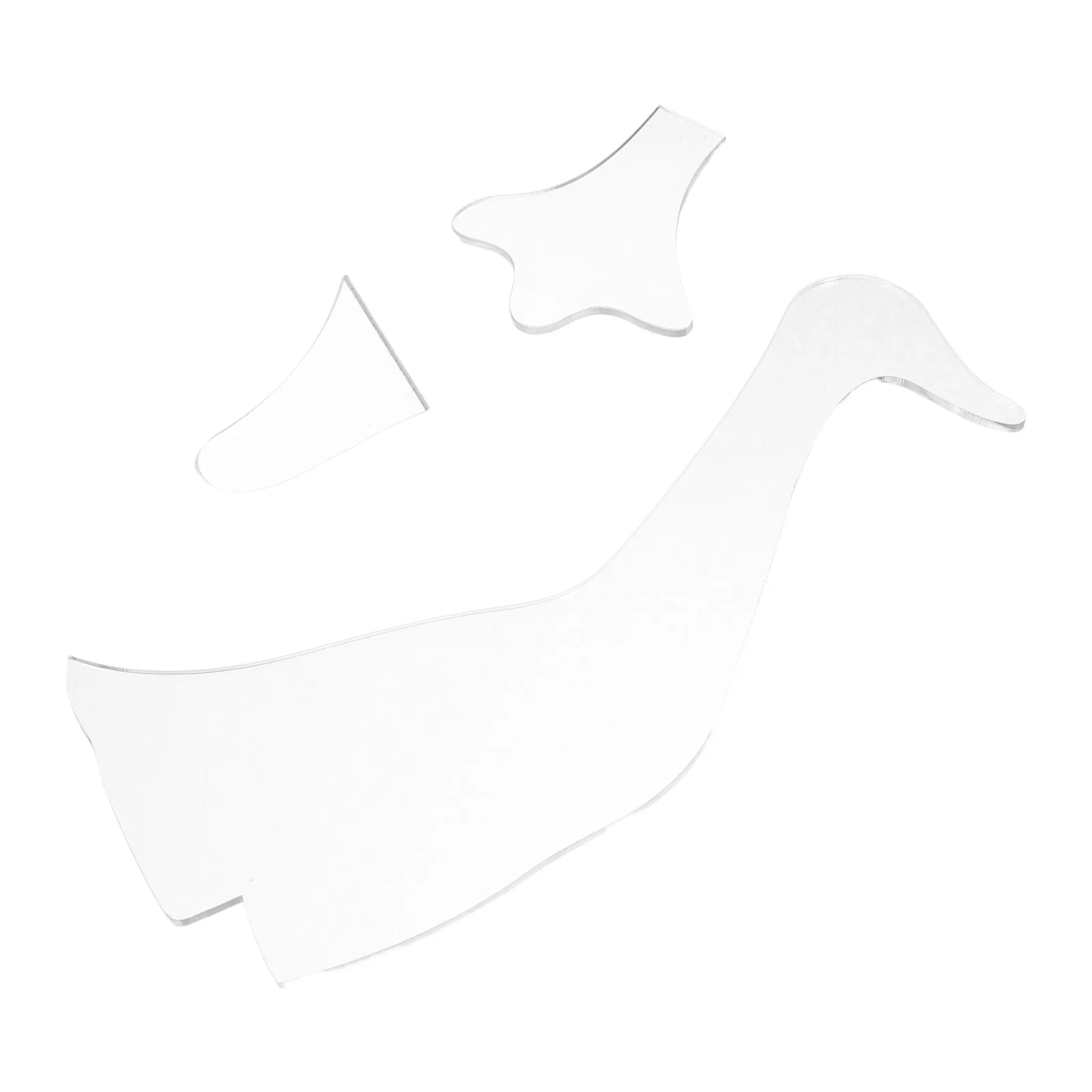 

3pcs Patchwork Templates Duck Animal Design Stencils Clear Plastic Hexagon Petal Shape No Sew Blanket Compatible for Quilting