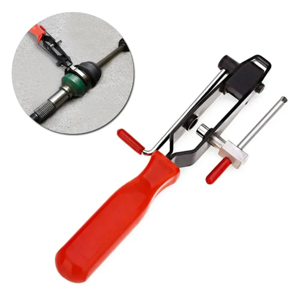 Steel Automotive Constant Velocity Joint Guide Clamp Strap Crimper Single Cut-off Pliers CV Joint Boot Clamp Tool  Universal