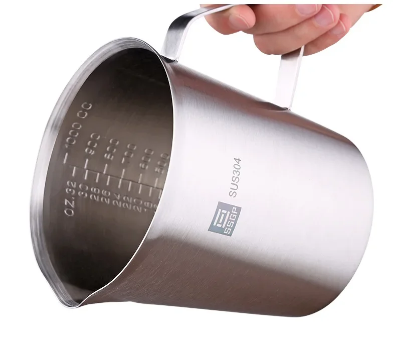 

Measuring Cup with Scale Thick Stainless Steel 304 2000ml 1000ml 500ml Kitchen Baking Tea Large Capacity Baking Supplies