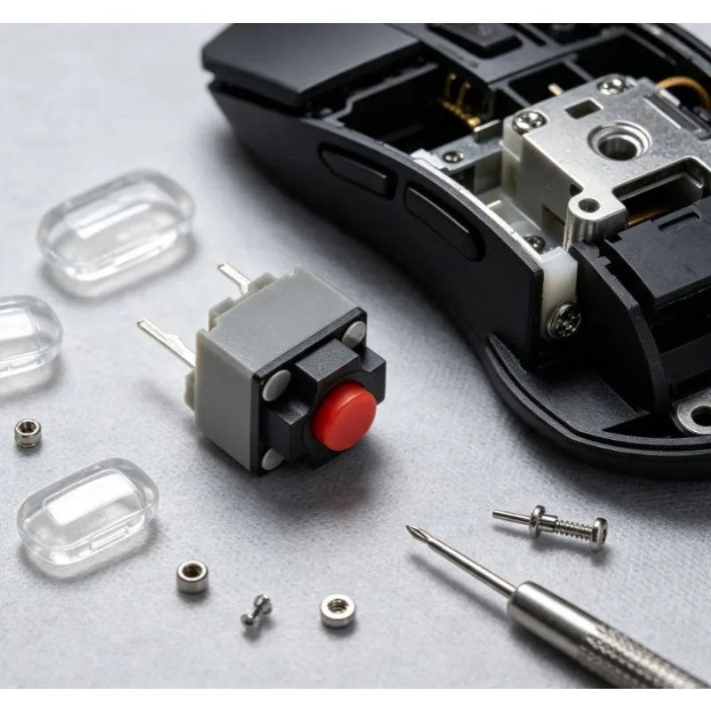 10pcs New Kailh Mute Button 6*6*7.3MM Quare Silent Micro Switch 6X6X7.3MM Tact Button Switch DPI Keys