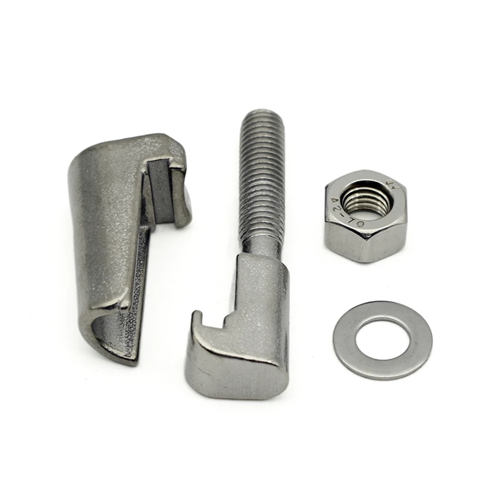 M8 M10 M12 ISO Double Claw Clamp 304 Stainless Steel Vacuum Flange Fitting Bolt Groove Hook Type Caliper Screw C Clamp Hook