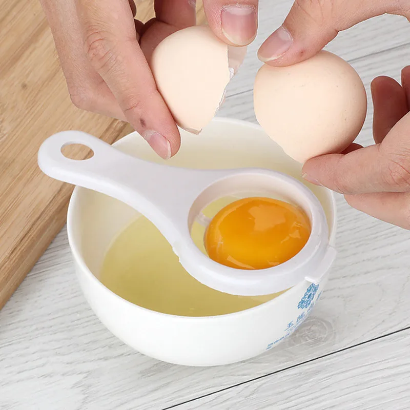 1PC Egg Yolk Separator Divider White Plastic Convenient Household Eggs Tool Cooking Baking Tool Kitchen Accessories Dropshipping