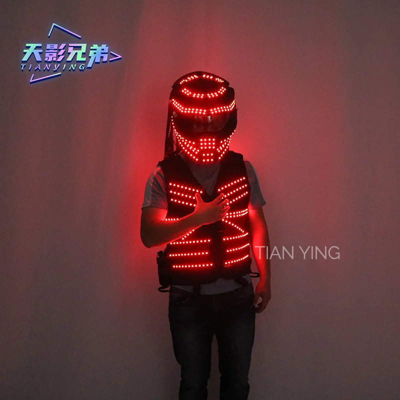 Alien Wars Iron Blood Warrior LED Luminous Clothing Stage Party Luminous Clothing Luminous Helmets