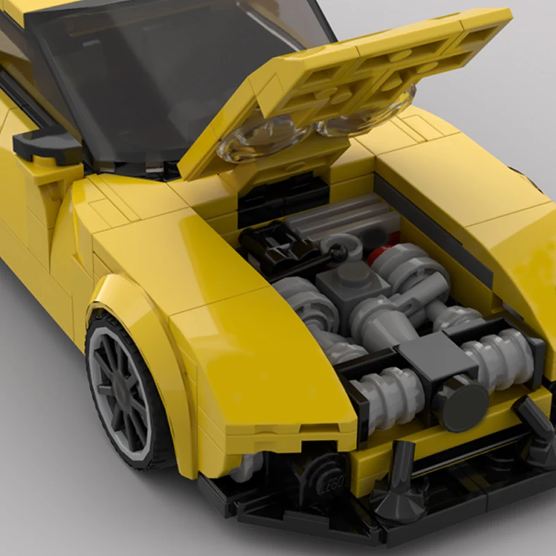 340개 MOC 메르세데스 AMG GT 블랙 시리즈 시티 챔피언즈 슈퍼카 블록 생일 창의적인 크리스마스 장난감 선물