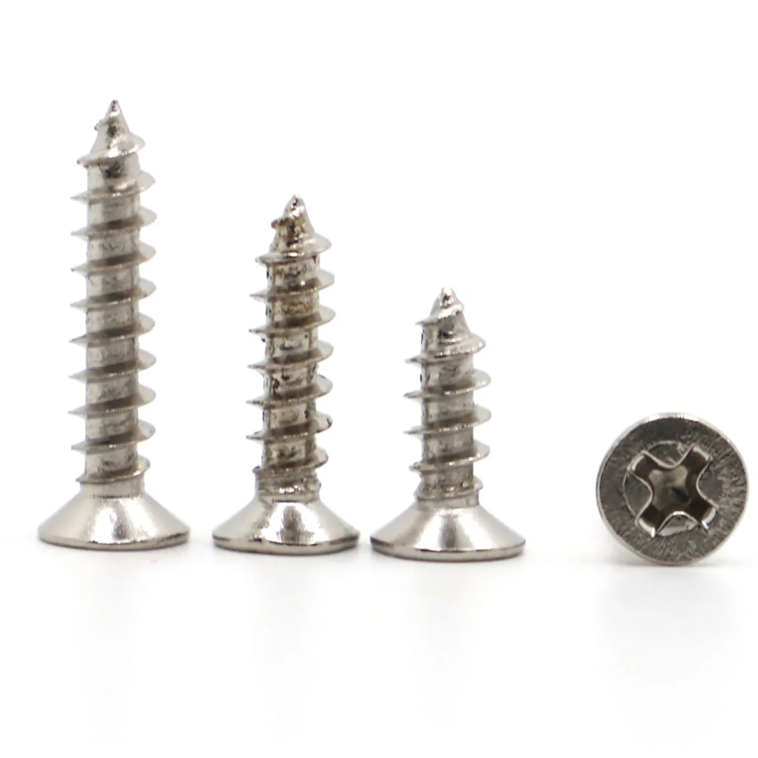 20/100pcs M2 M2.3 M2.6 M3 M4 Philips Countersunk Flat Head Nickel Plated Self Tapping Screws Wood Screw