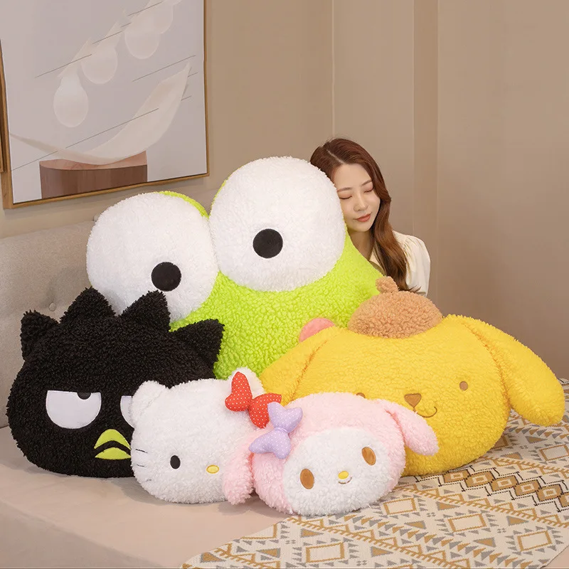 

New Plush Toys Sanrio Animal Pillow Cartoon Big Eye Frog Melody Doll Pillow Hello Kitty Cool Penguin Pillow Jewelry Gift