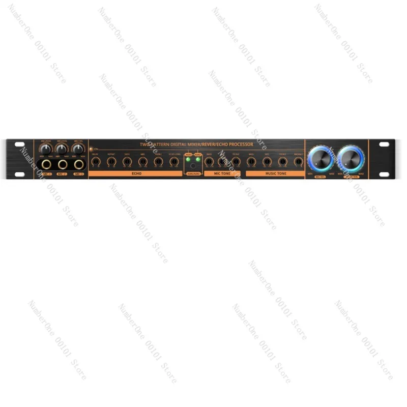 K12 Audio Processor for Outdoor Stage & Home KTV, Microphone Feedback Suppressor with Pre-Effects for Vocal