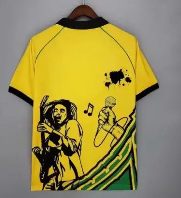 Clothing GentlemanSpecial Edition Jersey Graffiti T-shirt New Summer Men Child Jamaica Tops Tees Football Sports Commemorative