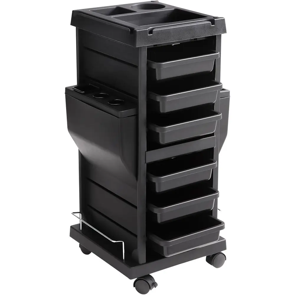 

Trolley Cart, Sn Trolley with 6 Detachable Trays & Appliance Holder, Durable Sn Rolling Cart with Locking Casters or SPA & Beaut