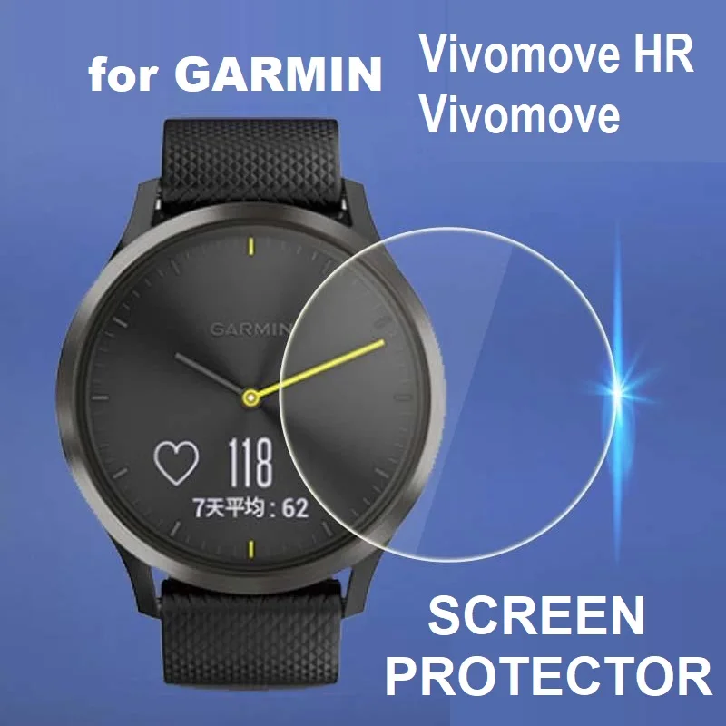 Pelindung layar jam tangan pintar, 5 buah Film pelindung Anti gores kaca Tempered untuk Garmin Vivomove HR