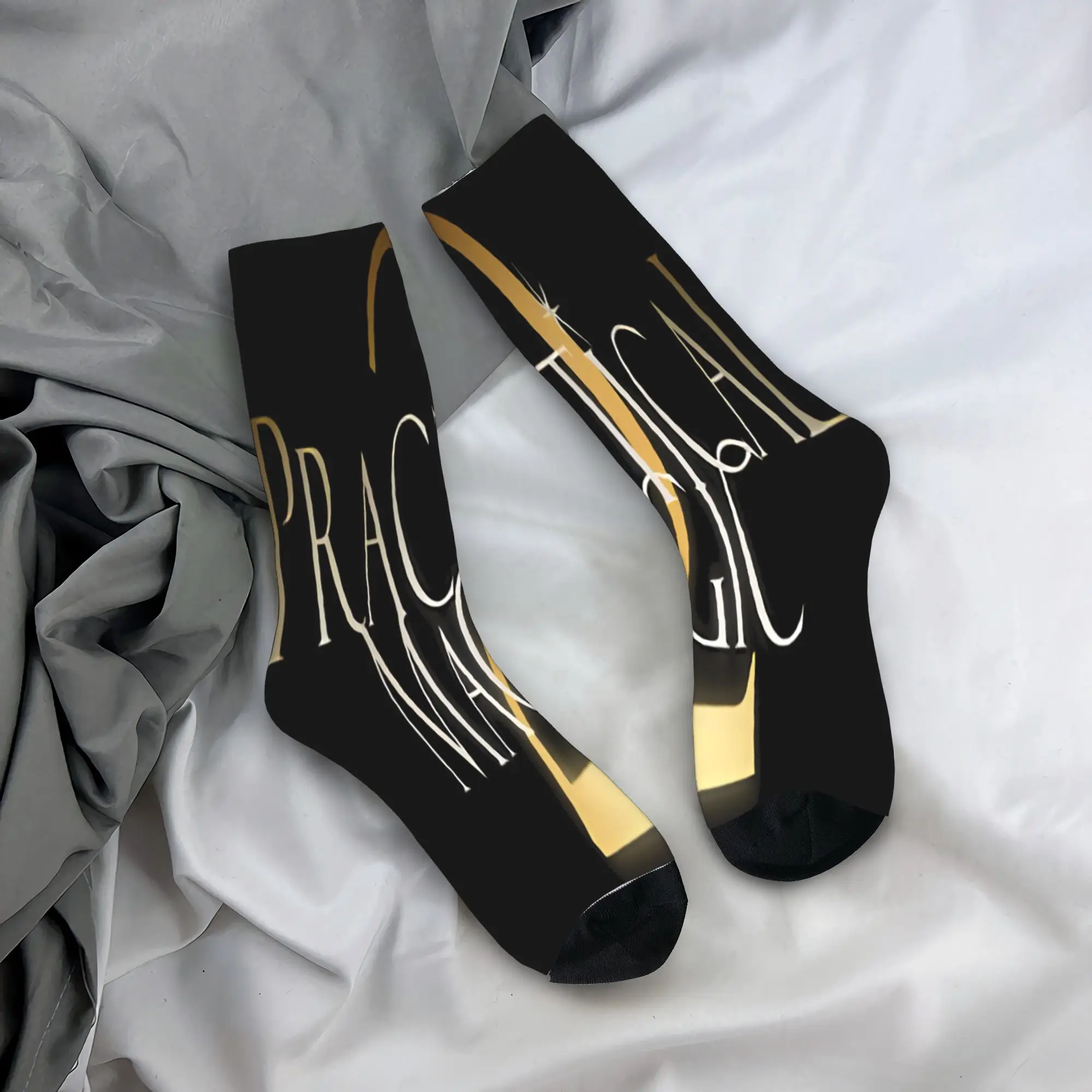 Unisex Practical Magic Witchcraft Wiccan Occult Moon Socks Breathable Home Dress  Crew Socks Best Gift Idea